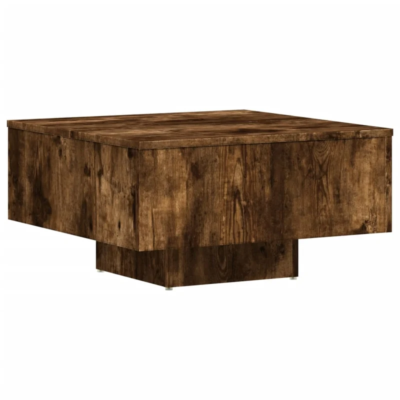 Table basse design moderne et contemporaine 60 x 60 x 31,5 cm bois d'ingénierie marron DEC038458