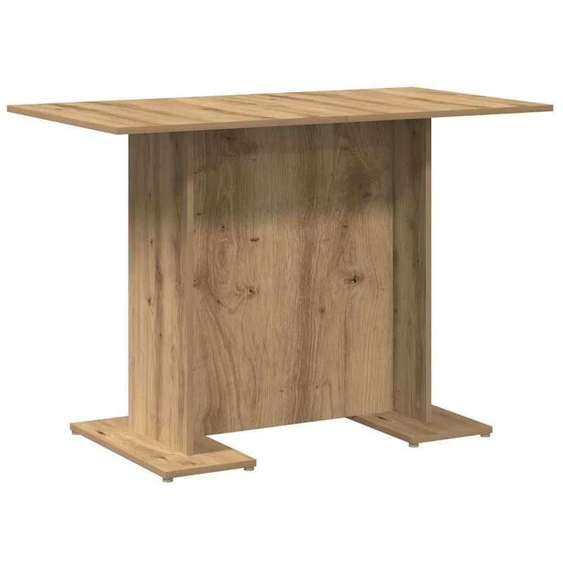 Table de salle à manger minimaliste 110 x 60 x 75 cm bois ingénierie couleur chêne DEC036844