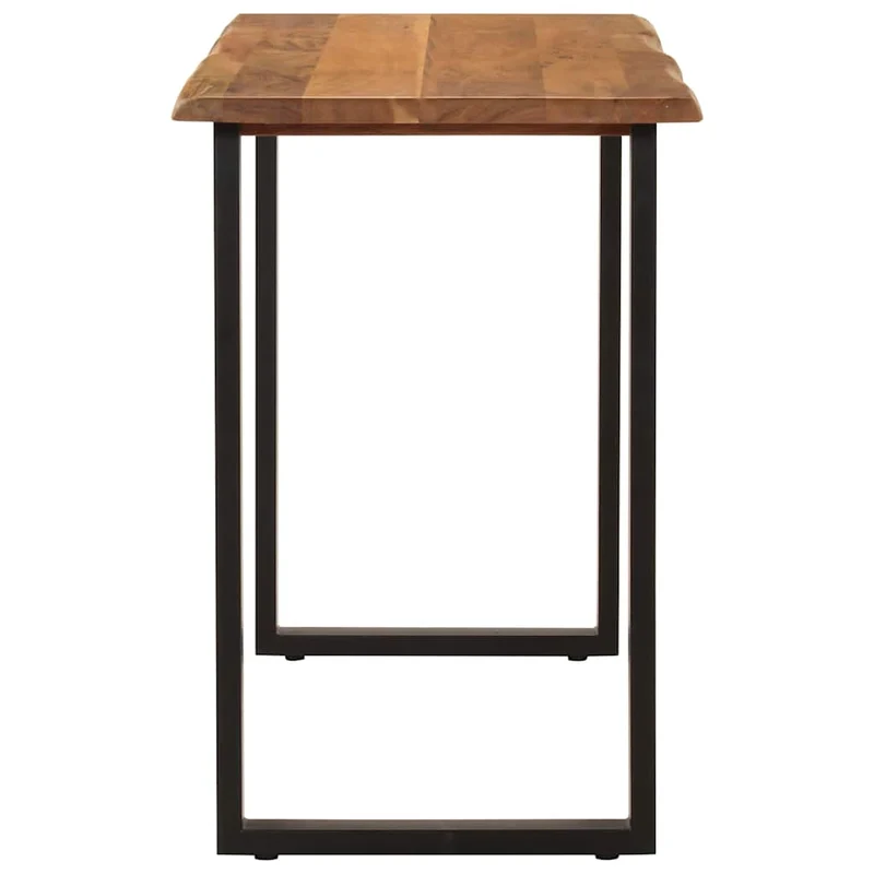 Table de salle à manger design industriel 110 x 50 x 76 cm bois d'acacia et fer DEC036648