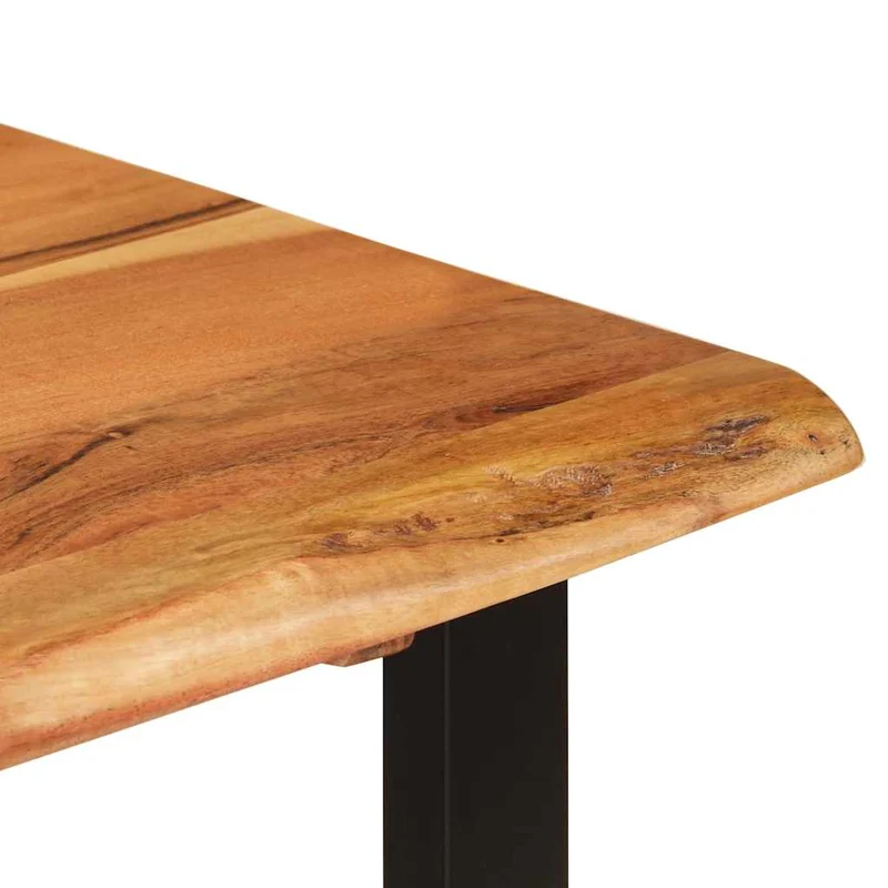 Table de salle à manger design industriel 110 x 50 x 76 cm bois d'acacia et fer DEC036648