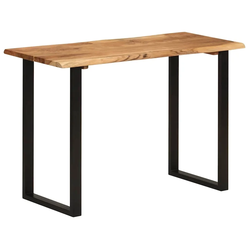 Table de salle à manger design industriel 110 x 50 x 76 cm bois d'acacia et fer DEC036648