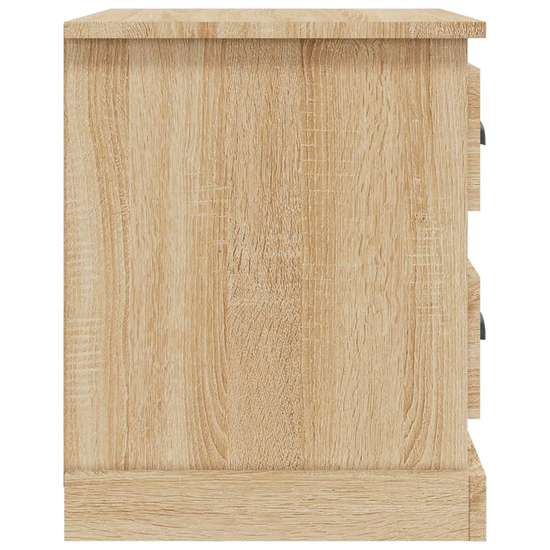 Lot de 2 tables de chevet avec deux tiroirs 39 x 39 x 47,5cm bois ingénierie couleur chêne DEC035874