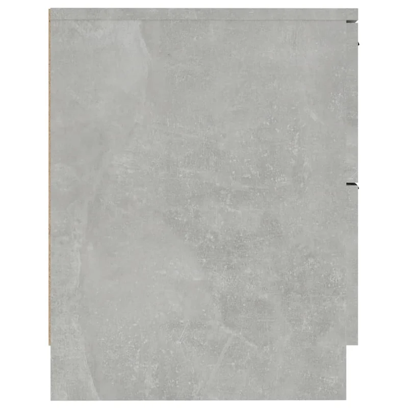 Lot de 2 tables de chevet avec deux tiroris 45 x 39 x 50 cm en bois d'ingénierie gris DEC035407