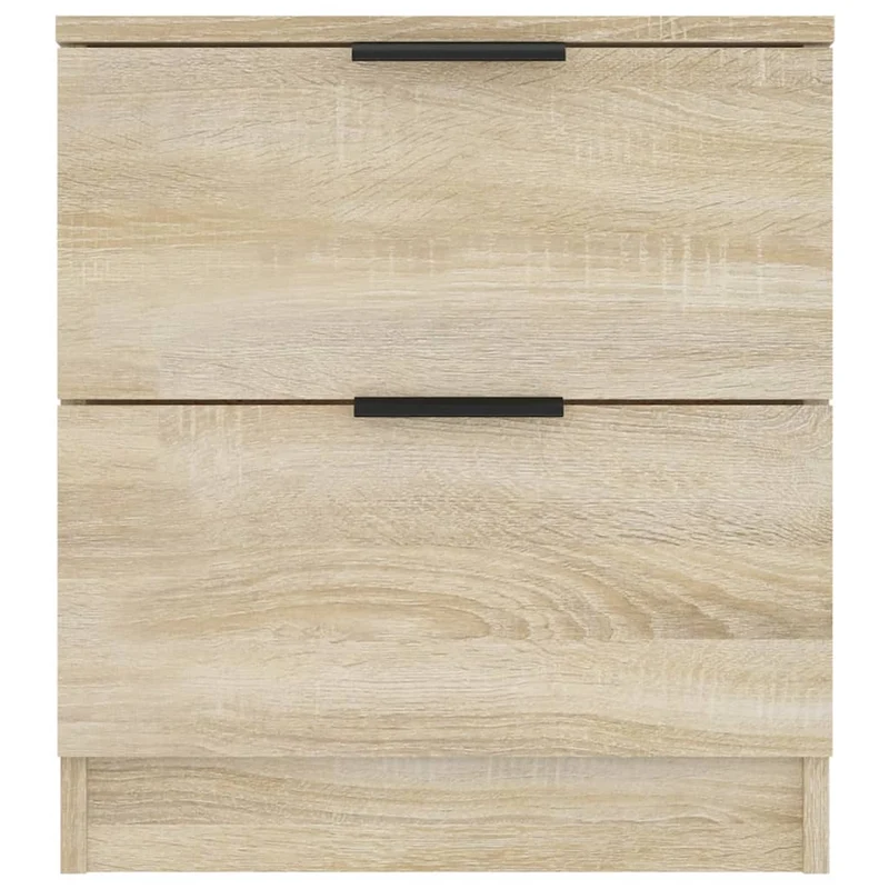 Lot de 2 tables de chevet 45 x 39 x 50 cm avec deux tiroirs en bois d'ingénierie couleur chêne DEC035299