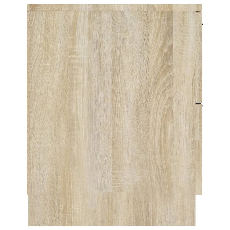 Lot de 2 tables de chevet 45 x 39 x 50 cm avec deux tiroirs en bois d'ingénierie couleur chêne DEC035299