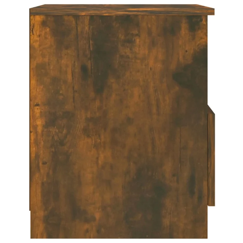 Table de chevet avec compartiment et tiroir 40 x 40 x 50 cm bois d'ingénierie couleur chêne fumé DEC033609