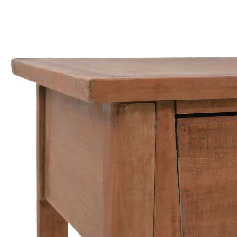 Table console avec 3 tiroirs et 1 étagère 126 x 40 x 77,5 cm bois de sapin massif MDF et acier DEC031744