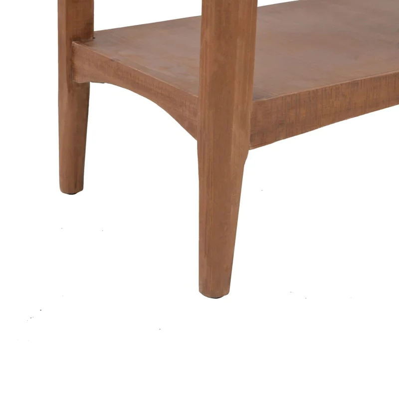 Table console avec 3 tiroirs et 1 étagère 126 x 40 x 77,5 cm bois de sapin massif MDF et acier DEC031744