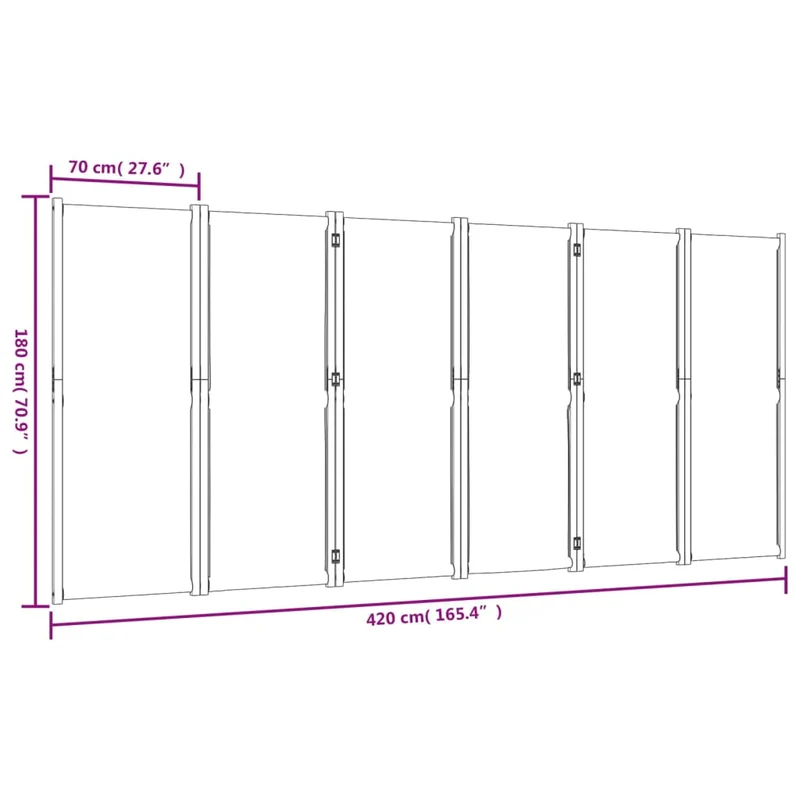 Paravent cloison de séparation pliable en bois d’acacia 420 x 180 cm – gris clair – intérieur & extérieur DEC031075