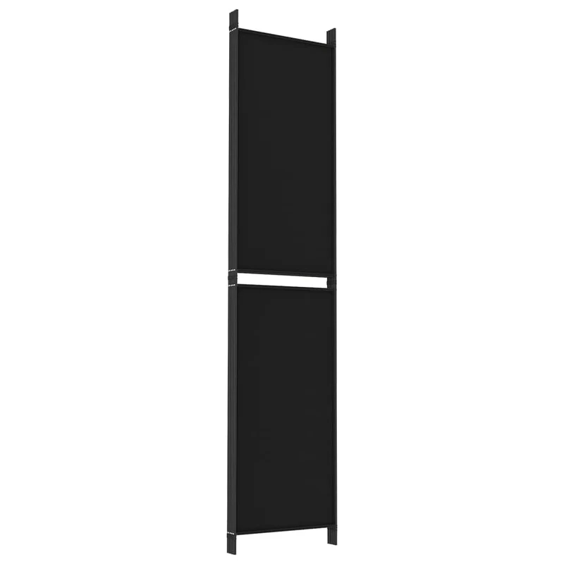 Cloison de séparation pliable noire design contemporain – tissu et métal – 250 × 220 cm DEC031016