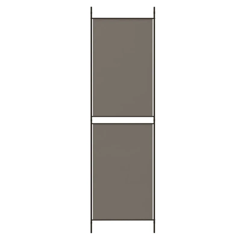Cloison de séparation pliable anthracite design contemporain – tissu et métal – 250 × 200 cm DEC030931