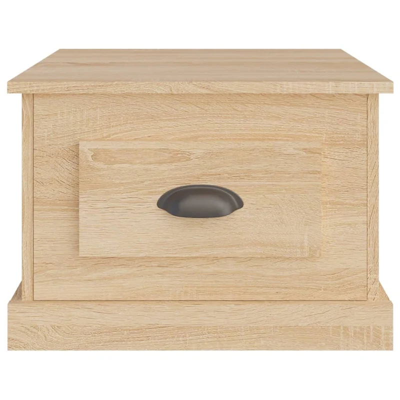 Table basse avec tiroir design moderne et contemporaine 50 x 50 x 35 cm bois d'ingénierie couleur chêne DEC038943
