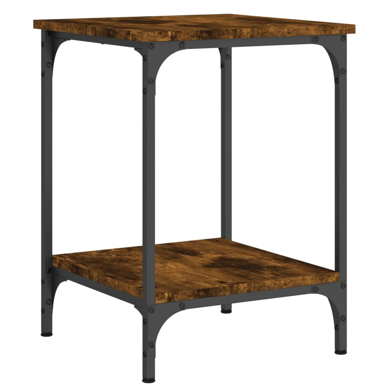 Table basse design moderne et contemporaine 40 x 40 x 55 cm bois d'ingénierie marron DEC038400