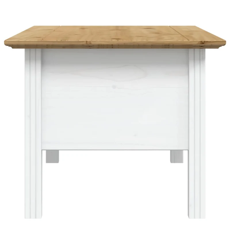 Table basse avec tiroir design moderne et contemporaine 100 x 55 x 46cm bois de pin massif blanc DEC038212