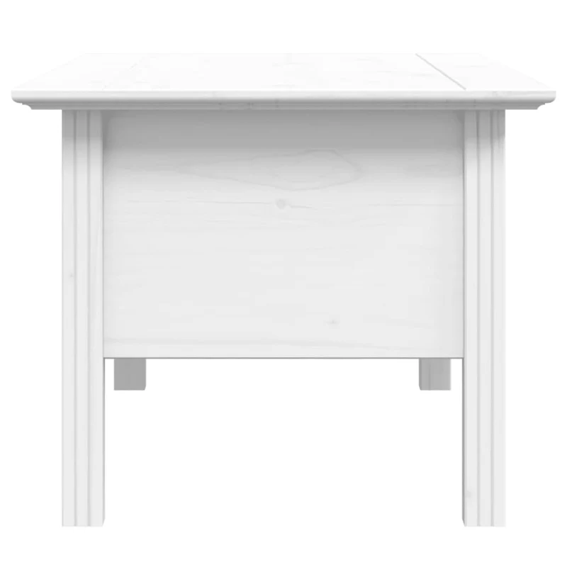 Table basse avec tiroir design moderne et contemporaine 100 x 55 x 46 cm bois de pin et MDF blanc DEC038211