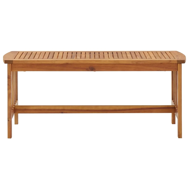 Table basse en bois d’acacia massif huilé – Plateau à lattes – 102 x 50 x 43 cm DEC036970