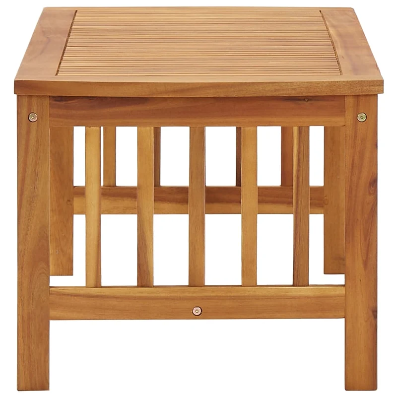 Table basse en bois d’acacia massif huilé – Plateau à lattes – 102 x 50 x 43 cm DEC036970