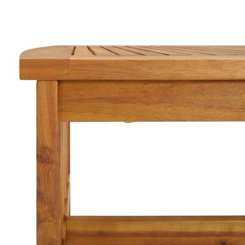 Table basse en bois d’acacia massif huilé – Plateau à lattes – 102 x 50 x 43 cm DEC036970