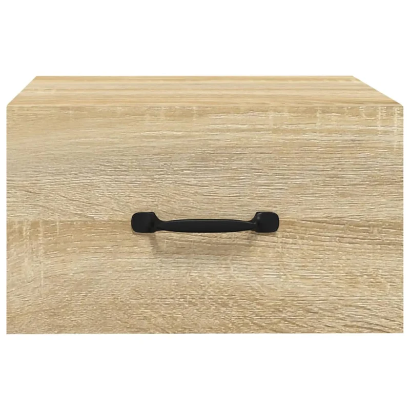 Table de chevet murale avec tiroir 35 x 35 x 20 cm bois d'ingénierie couleur chêne DEC034282