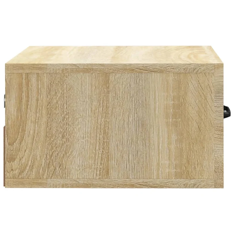 Table de chevet murale avec tiroir 35 x 35 x 20 cm bois d'ingénierie couleur chêne DEC034282