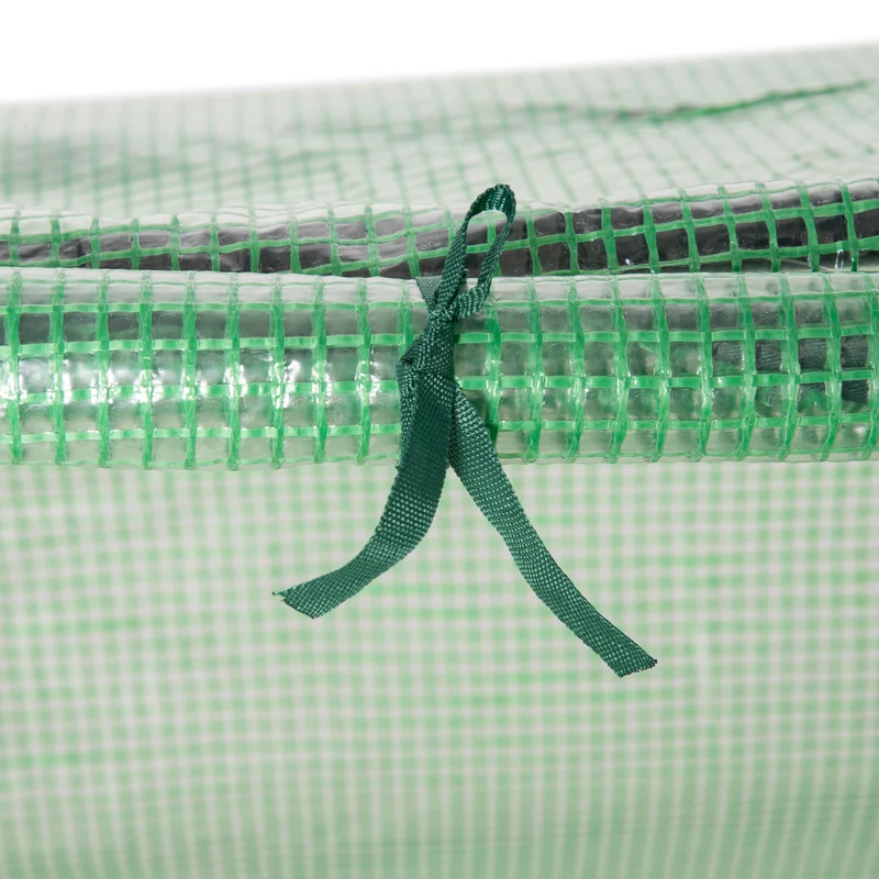 Mini serre de jardin 180 x 60 x 60 cm protection vent et pluie rebord 10 cm stabilité moderne en plastique vert foncé 21_0004156