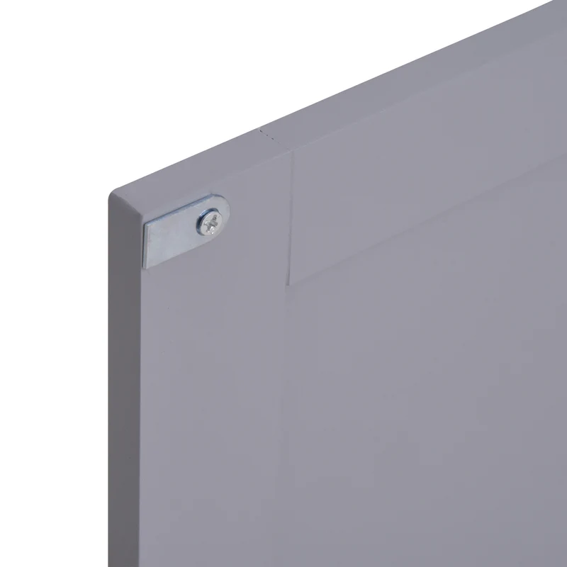 Meuble sous lavabo sur pied 60 x 30 x 60 cm grand rangement découpe pour siphon style contemporain épuré en MDF gris 21_0001878