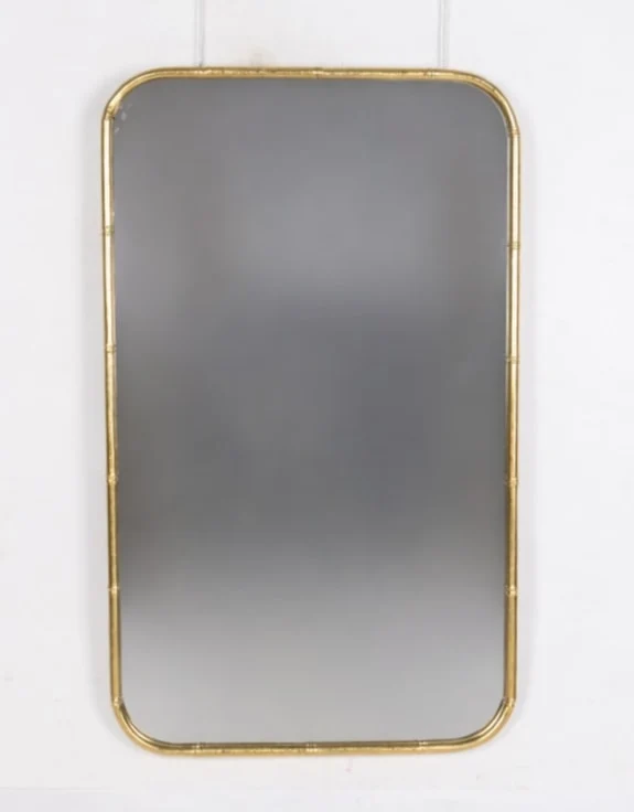 Antique Gold Round-Edged Mirror