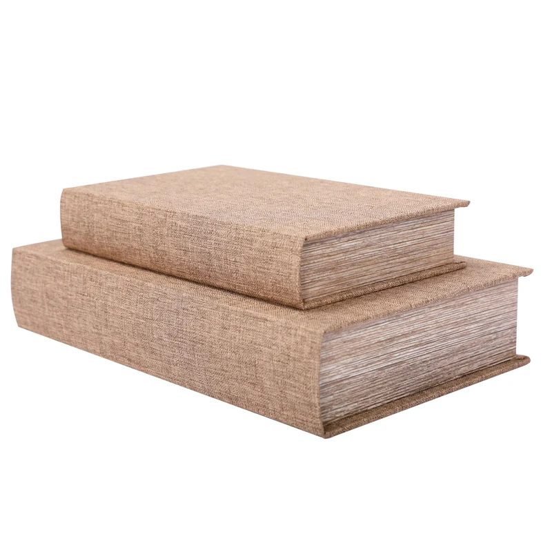 Beige Book Boxes - Set of 2