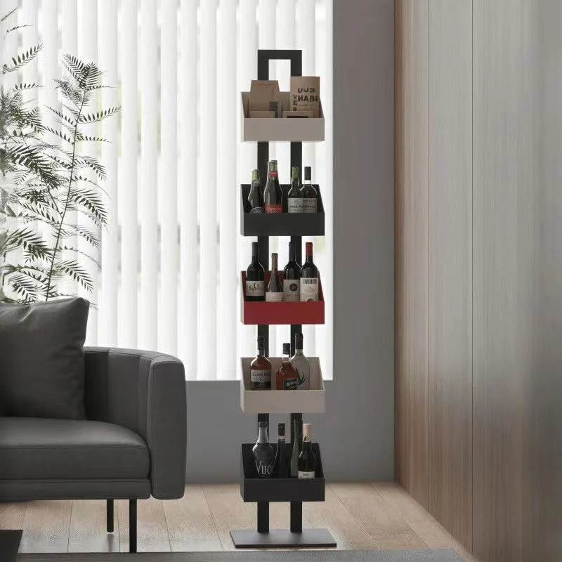 Contemporary Industrial Corrosion Resistant Iron Narrow Ladder Floor Storage Bookshelf 3/4/5-Tier For Living Room