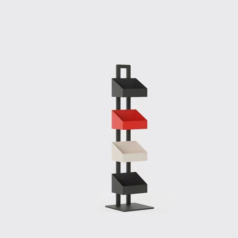 Contemporary Industrial Corrosion Resistant Iron Narrow Ladder Floor Storage Bookshelf 3/4/5-Tier For Living Room
