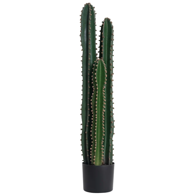 Cactus artificiel réaliste pour intérieur Ø 17 x 98 cm sans entretien stable style contemporain en polyéthylène vert 21_0003941