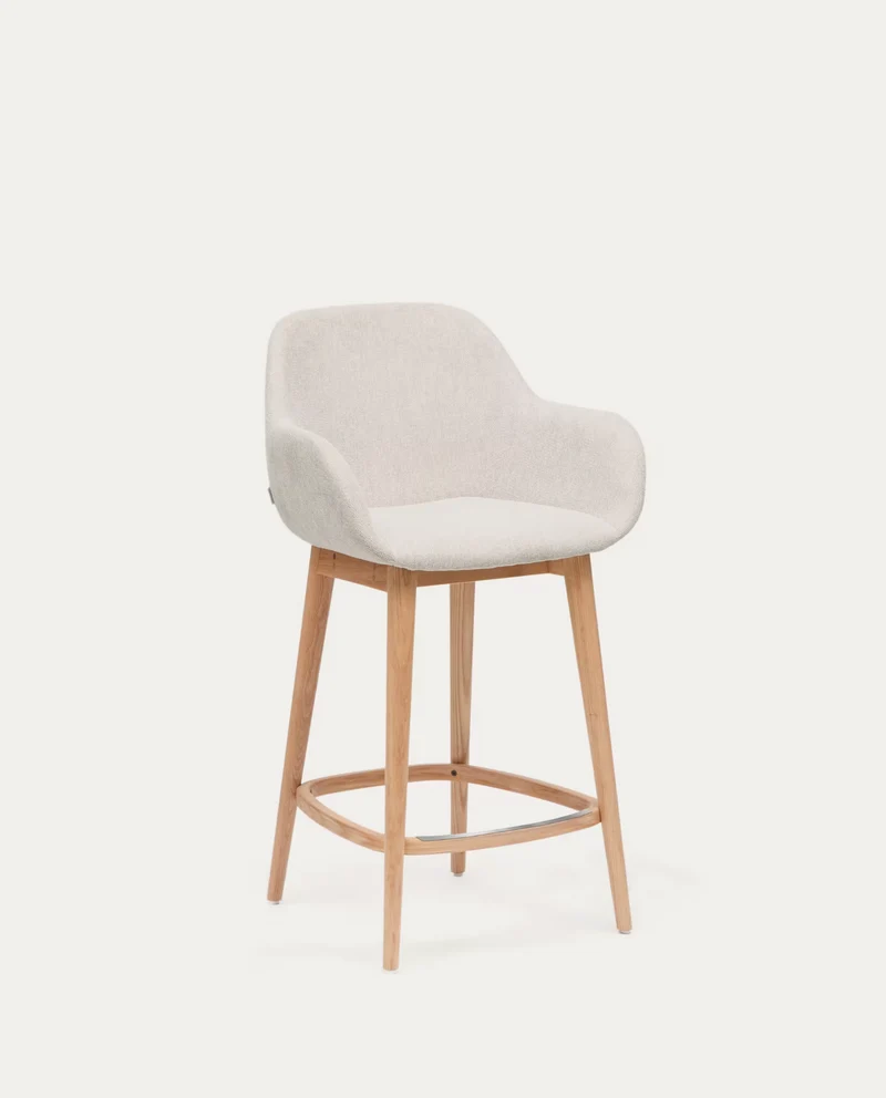 Konna Stool Beige & Light Finish 65 cm