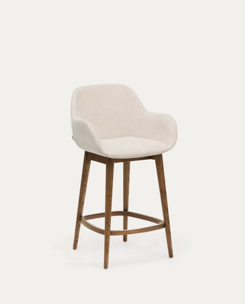 Konna Stool Beige & Dark Finish 65cm