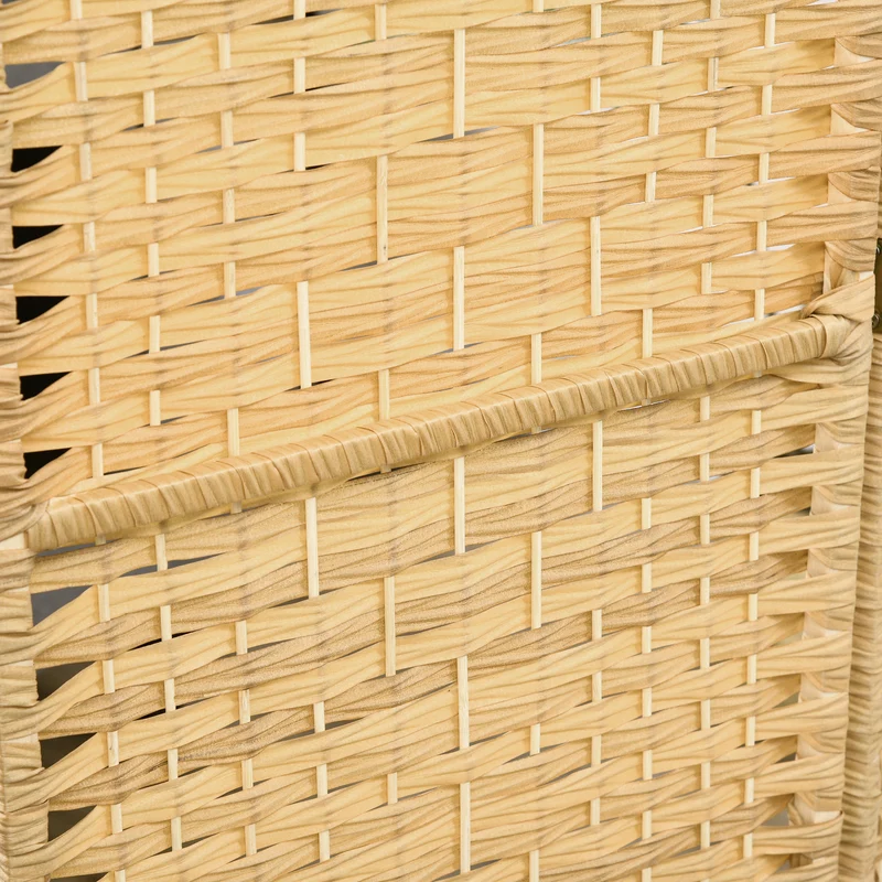Paravent intérieur 3 panneaux 135 x 2 x 180 cm pliable séparation salon chambre scandinave en polypropylène bois naturel 21_0001333