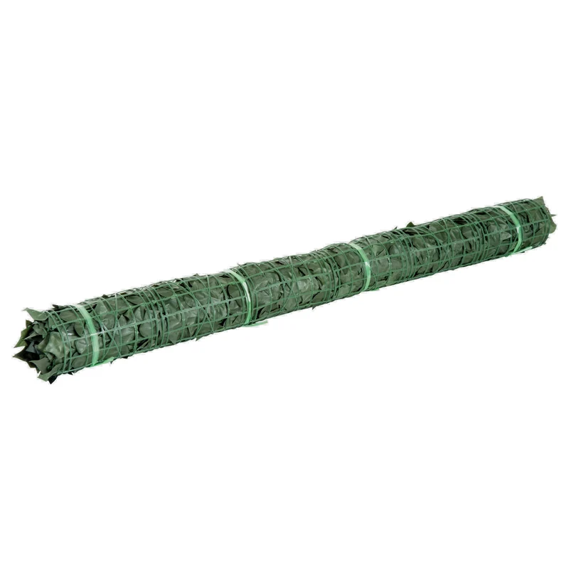 Haie artificielle brise-vue jardin 300 x 150 cm feuillage réaliste pose facile design ambiance cosy en pe vert foncé 21_0003930