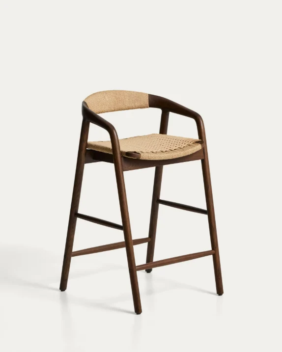 Derile Stool Walnut Finish