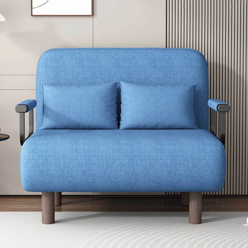 Modern Minimalist Curved Carbon Steel Sponge Linen Solid Wood Accent Chair Backrest Armrest For Living Room