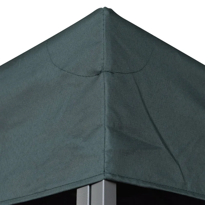 Toit de rechange pavillon jardin 300 x 300 cm hydrofuge protection solaire style moderne en polyester gris anthracite 21_0004735