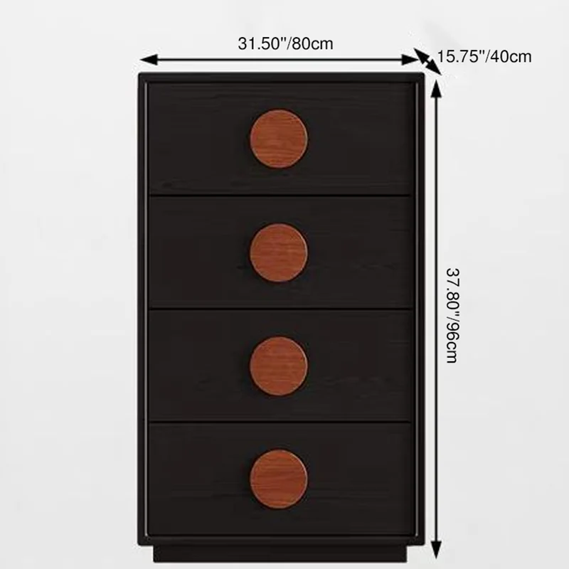 French Style Storage Chest - Formaldehyde-Free Material & Comfortable Handles Storage Cabinet 3/4-Drawer For Living Room & Bedroom