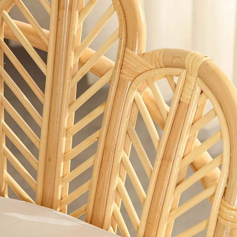 Handcrafted Indonesian Rattan Accent Chair - Boho Handwoven And Breathable Comfort For Living Room & Bedroom