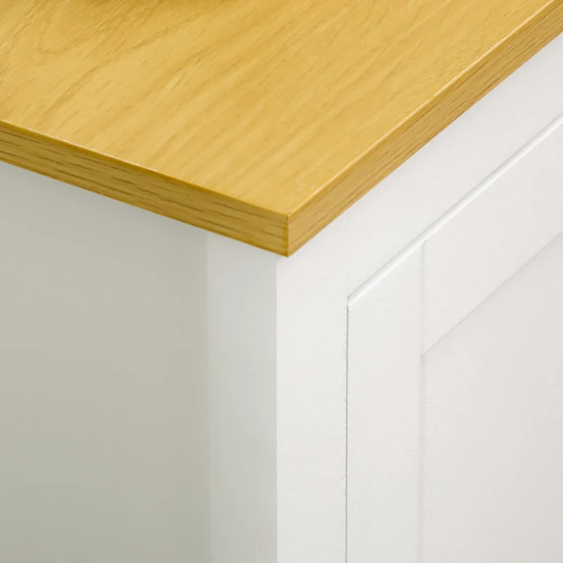 Buffet meuble de rangement 120 x 40 x 70 cm rangement portes tiroirs étagères réglables classique épuré en MDF blanc 21_0002910