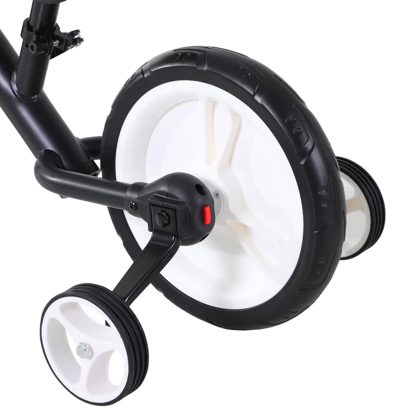 Vélo draisienne enfant 2 en 1 apprentissage équilibre 85 x 36 x 54 cm selle réglable 33-38 cm moderne épuré en acier noir 21_0000450