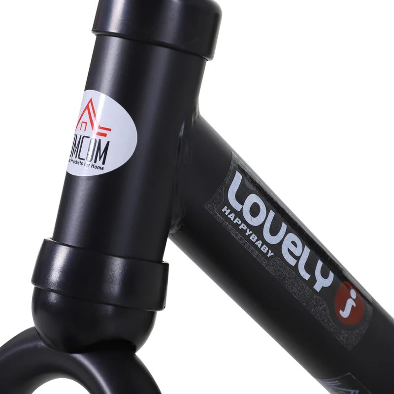 Vélo draisienne enfant 2 en 1 apprentissage équilibre 85 x 36 x 54 cm selle réglable 33-38 cm moderne épuré en acier noir 21_0000450