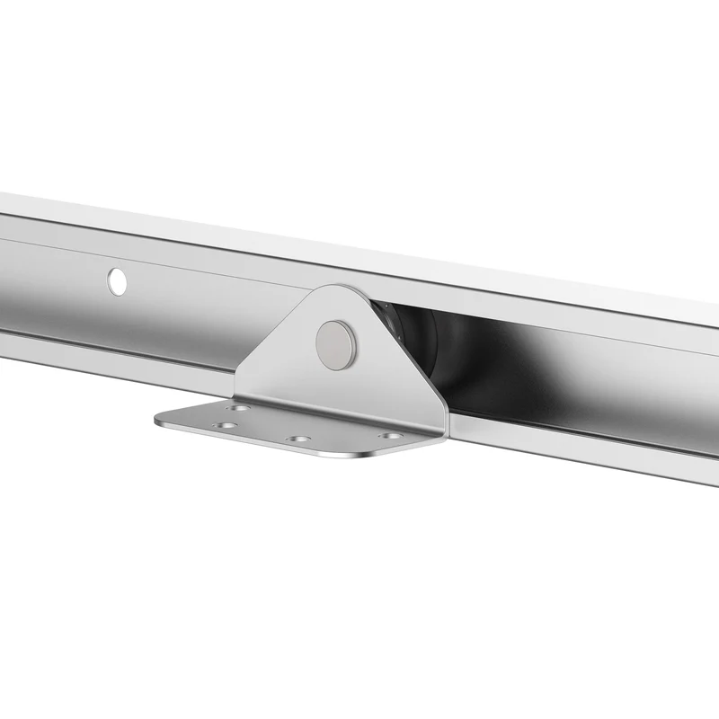 Kit complet porte coulissante 93 x 4 cm rail 186 x 3 cm gain de place installation facile style industriel en acier gris 21_0007137
