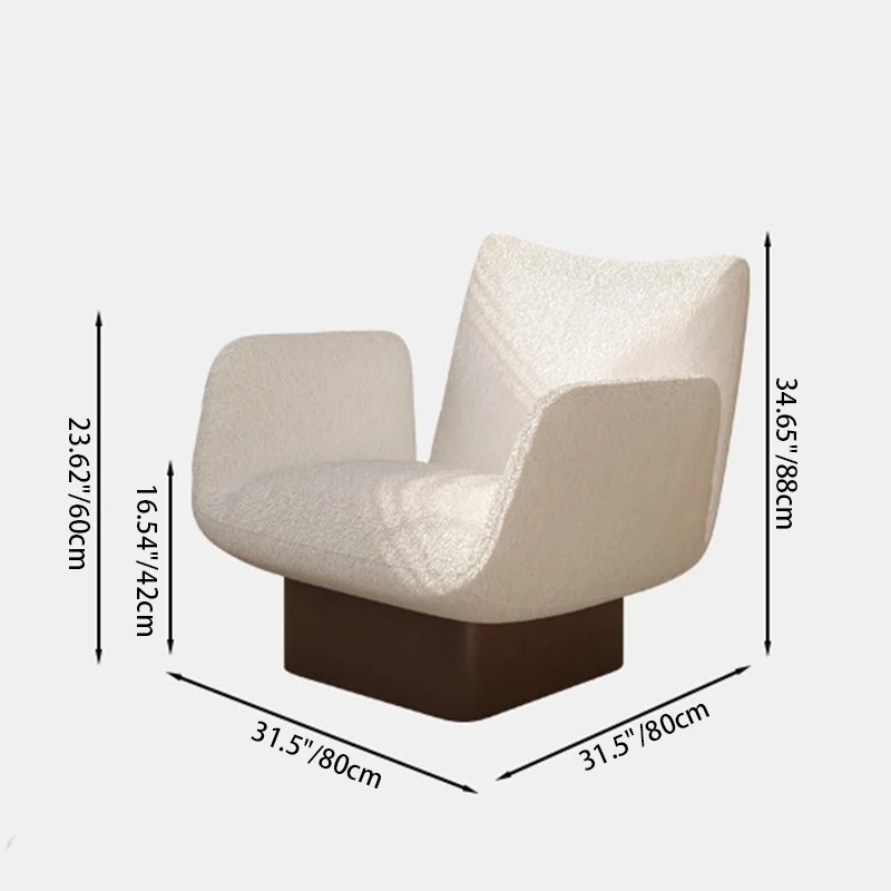 Traditional Vintage Curved Faux Leather Solid Wood Velvet Sponge Accent Chair Backrest Armrest For Living Room