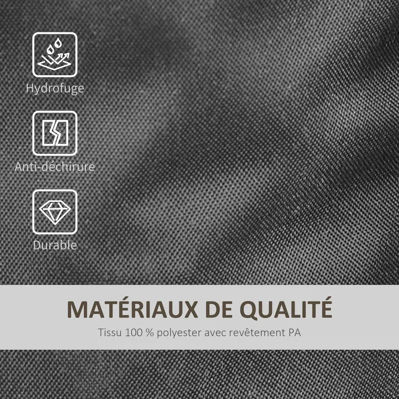 Lot de 4 sacs de lestage tonnelle parasol 14 x 42 cm stabilité optimale fixation sangles jardin épuré en polyester noir 21_0006968