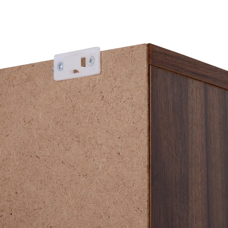 Étagère de rangement pour cd et dvd capacité 102 x 23,5 x 195 cm 36 compartiments réglables contemporain en MDF marron 21_0002378
