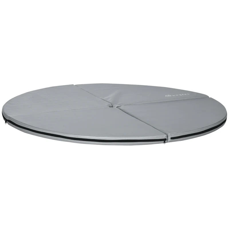 Tapis de protection pliable pour danse verticale 150 x 5 cm antichoc imperméable salle de sport épuré en plastique gris 21_0006909