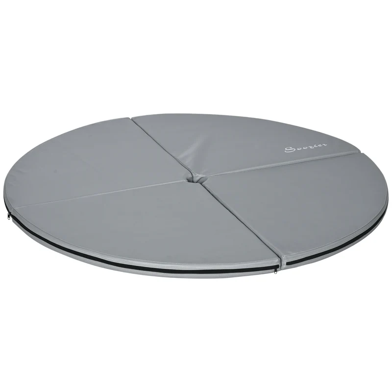 Tapis de protection pliable pour danse verticale 150 x 5 cm antichoc imperméable salle de sport épuré en plastique gris 21_0006909