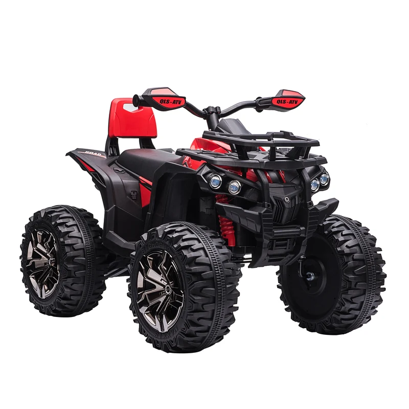 Quad électrique enfant 100 x 65 x 73 cm siège ergonomique dossier intégré phares led 8 km/h moderne tendance en PP rouge 21_0000483